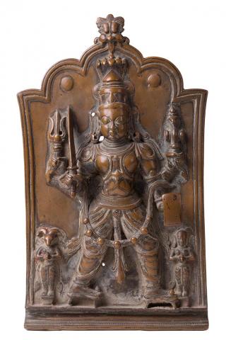 Placca in bronzo di Virabhadra