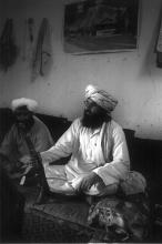 Taliban border guard in Turkham, Afghanistan, 2001